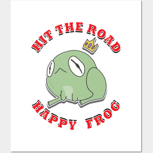 Hit The Road Happy Frog Posters and Art